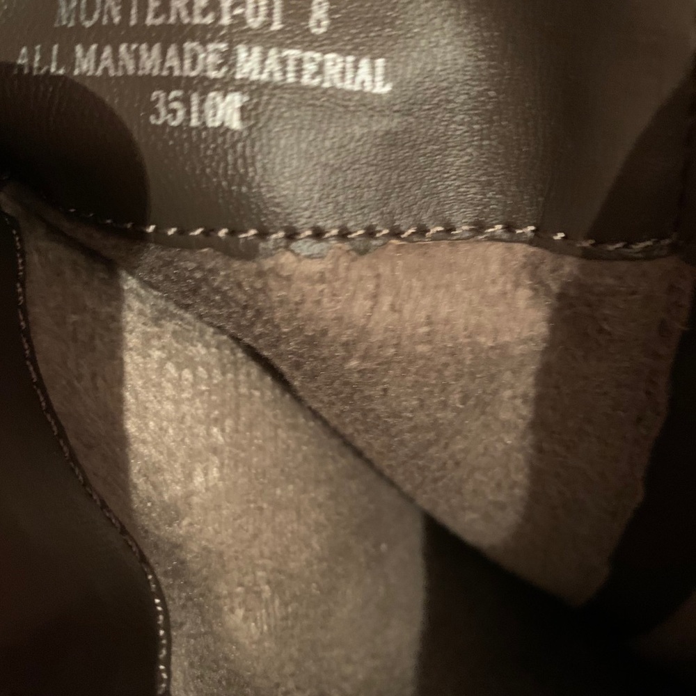Brown leather boots
